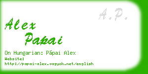 alex papai business card
